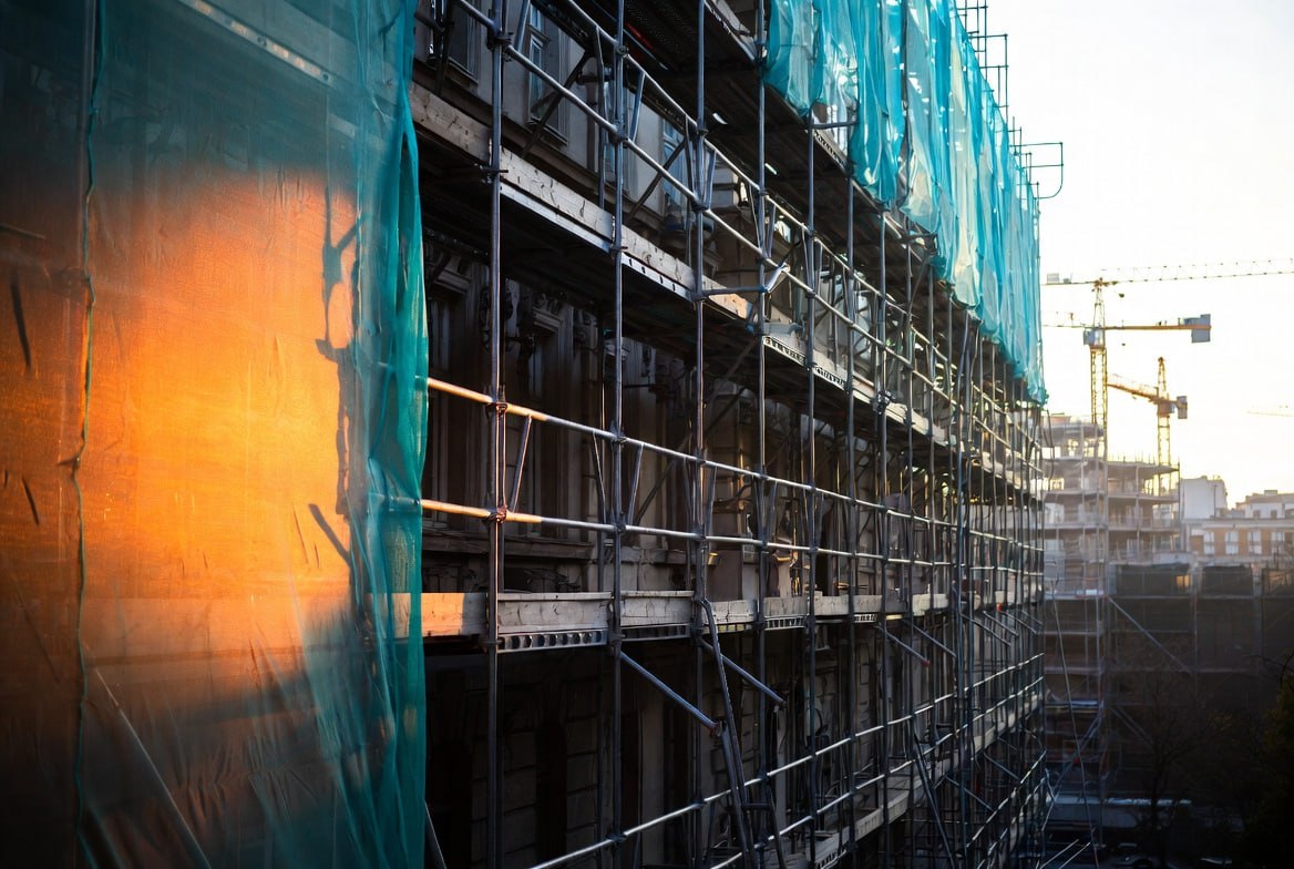 Nebgradnja — skela i fasada završeni radovi